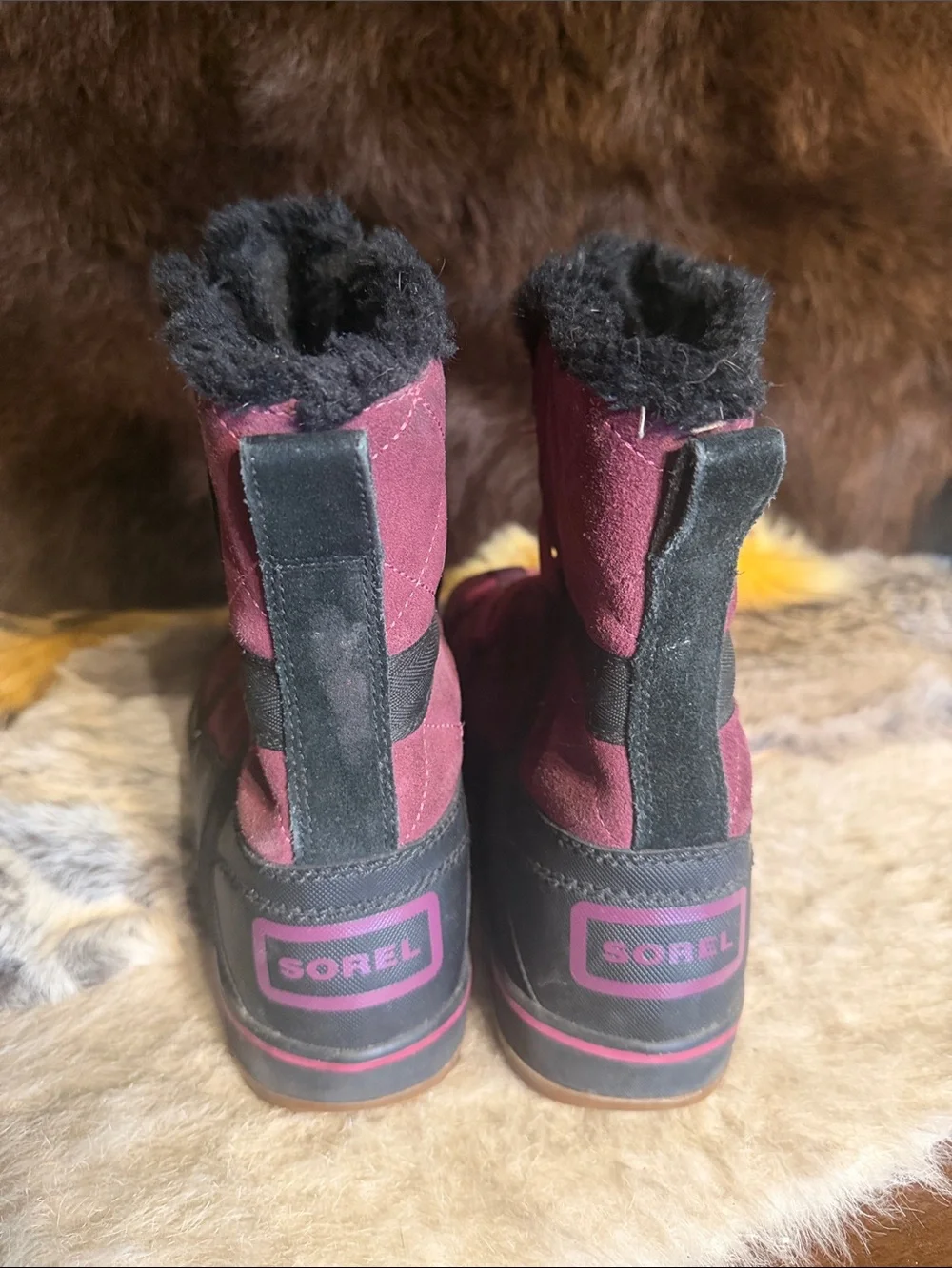 Sorel purple and Black Waterproof Winter Boots 12 (5235)